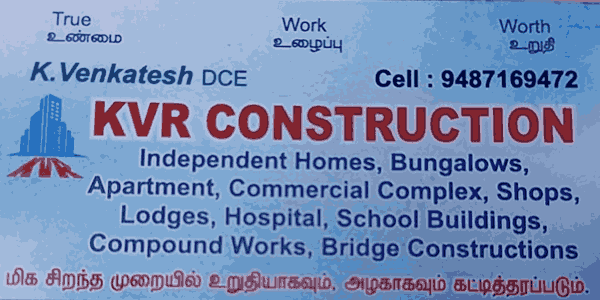 KVR construction company in kavalkinaru
